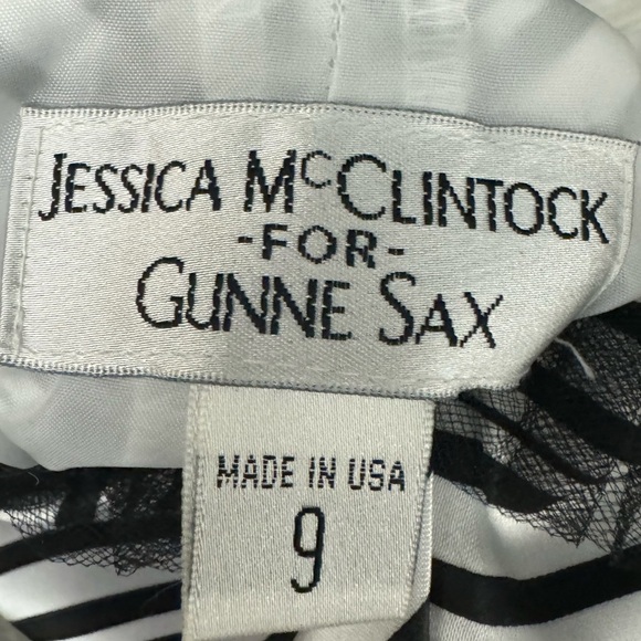 Jessica McClintock For Gunne Sax Strapless Cocktail Dress Size 9 - Picture 5 of 6